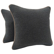 Charcoal Black Bouclé Pillow Covers (16x16, Set of 2) | ZIPCushions