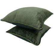 Deep Forest Green Velvet Pillow Covers (16x16, Set of 2) | ZIPCushions
