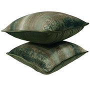 Elegant Green & Gold Abstract Decorative Pillow Covers (16x16, Set of 2) | ZIPCushions