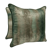 Elegant Green & Gold Abstract Decorative Pillow Covers (16x16, Set of 2) |  ZIPCushions