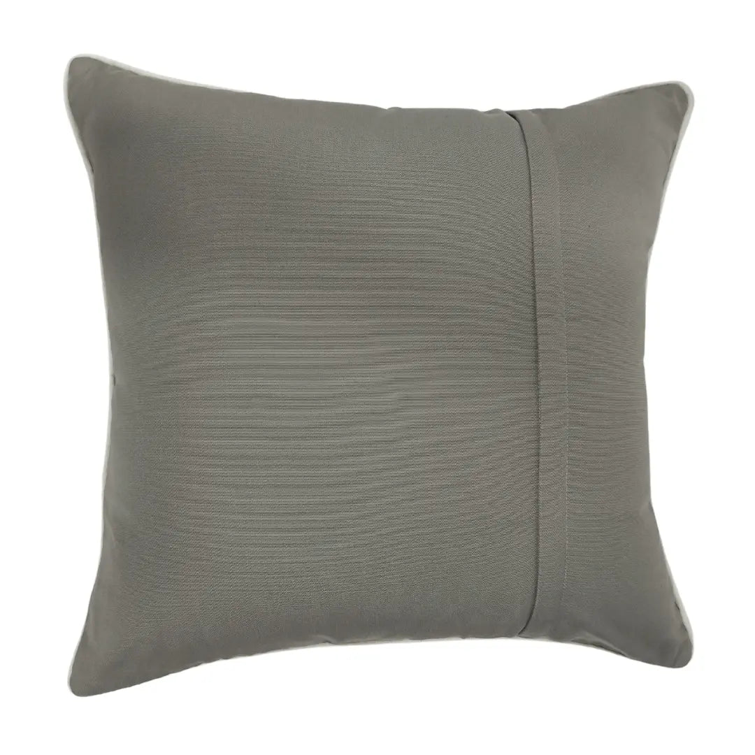 Chevron-Patterned Green & Gray Pillow Covers (16x16, Set of 2) | ZIPCushions - view 3