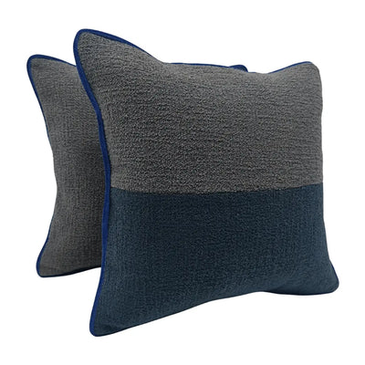 Modern Bouclé Texture Two-Tone Pillow Covers (16x16, Set of 2)