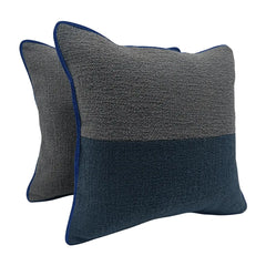 Modern Bouclé Texture Two-Tone Pillow Covers (16x16, Set of 2)