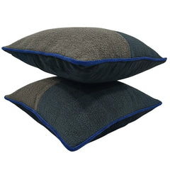 Modern Bouclé Texture Two-Tone Pillow Covers (16x16, Set of 2) - Hover Image