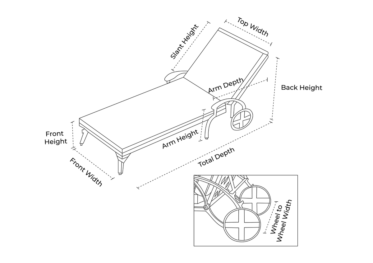 Custom Chaise Lounge Cover - Design 2