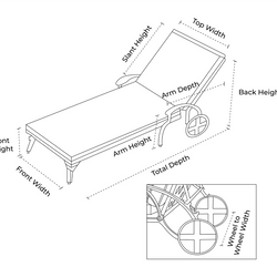 Custom Chaise Lounge Cover - Design 2