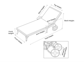 Custom Chaise Lounge Cover - Design 2