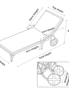 Custom Chaise Lounge Cover - Design 2