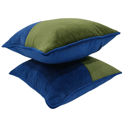 Stylish Two-Tone Accent Pillow Covers (Set of 2, 16x16) - Alternate image