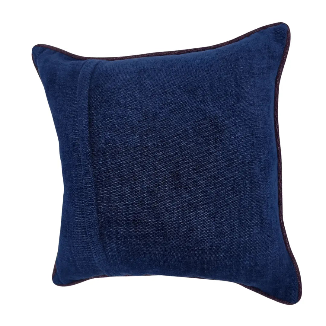 Chic Blue Textured Pillow Covers (Set of 2, 16x16) | ZIPCushions - view 3