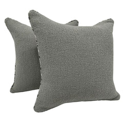 Textured Gray Bouclé Pillow Covers (Set of 2, 16x16)