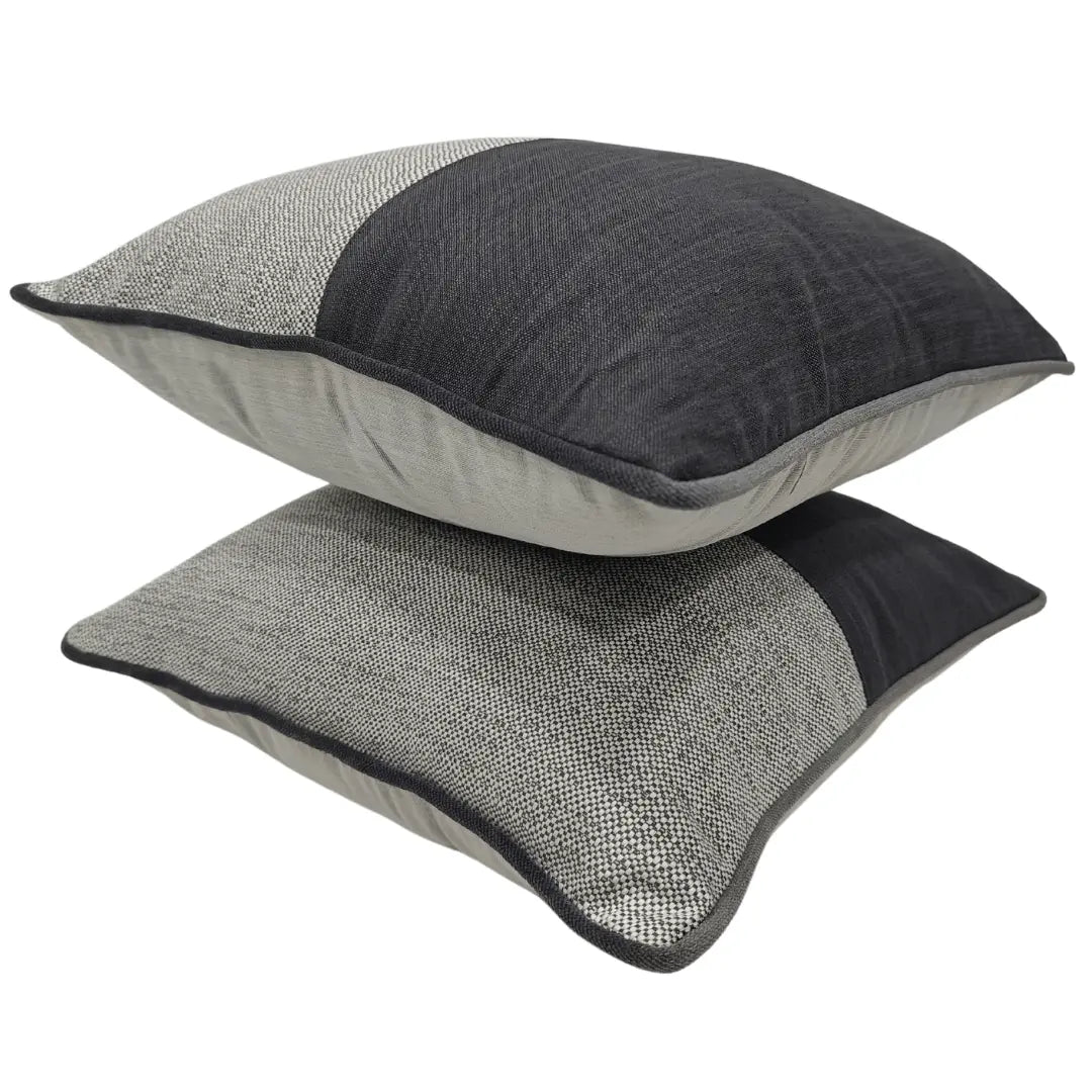 Modern Two-Tone Pillow Covers (Set of 2, 16x16) | ZIPCushions - view 2