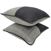 Modern Two-Tone Pillow Covers (Set of 2, 16x16)
