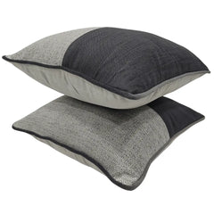 Modern Two-Tone Pillow Covers (Set of 2, 16x16) - Hover Image