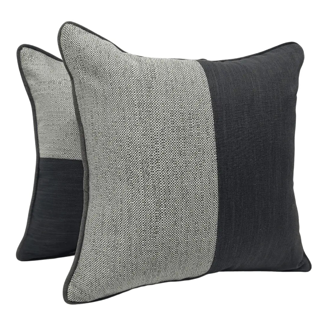 Modern Two-Tone Pillow Covers (Set of 2, 16x16) | ZIPCushions