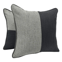 Modern Two-Tone Pillow Covers (Set of 2, 16x16)