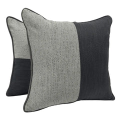 Modern Two-Tone Pillow Covers (Set of 2, 16x16)
