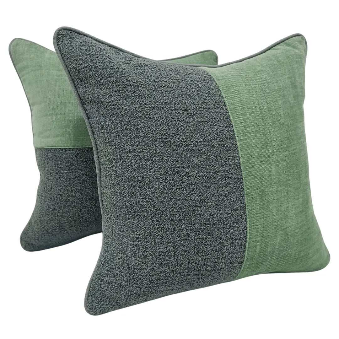 Elegant Two-Tone Textured Cushion Covers (Set of 2, 16x16) | ZIPCushions