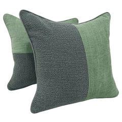 Elegant Two-Tone Textured Cushion Covers (Set of 2, 16x16)