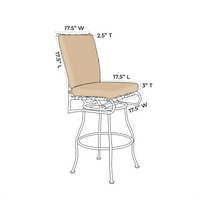 OW Lee Classico Swivel Bar Stool Replacement Cushions (Seat & Back)