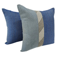 Sunbrella Blue Accent Pillow Covers (18x18, Set of 2)