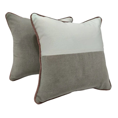 CChic Textured Pillow Covers with Bold Piping (16x16, Set of 2)
