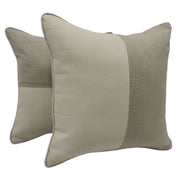 Chic Beige Two-Tone Pillow Covers (Set of 2, 16x16) | ZIPCushions