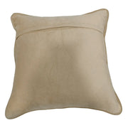Textured Gray Pillow Covers with Beige Piping (Set of 2, 16x16) | ZIPCushions