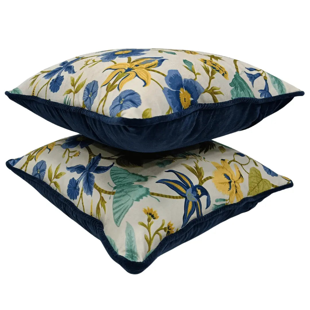 Floral & Bird Print Pillow Covers (Set of 2, 16x16) | ZIPCushions - view 2