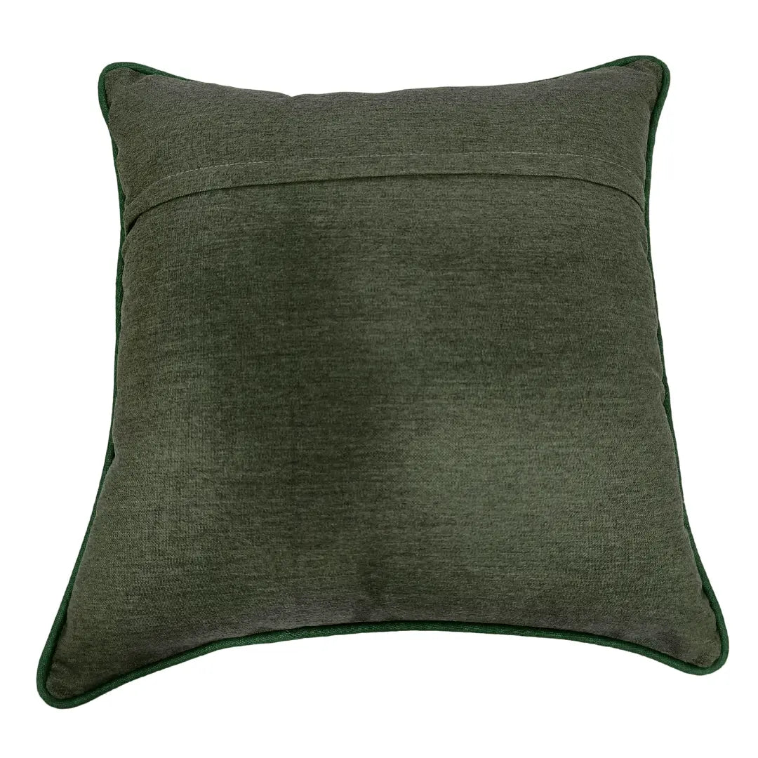 Elegant Two-Tone Green & Beige Pillow Covers (Set of 2, 16x16) | ZIPCushions - view 3