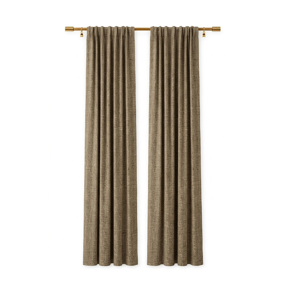 Mocha Heavyweight Woven Curtain