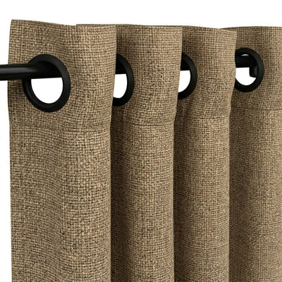 Mocha Heavyweight Woven Curtain - Secondary image