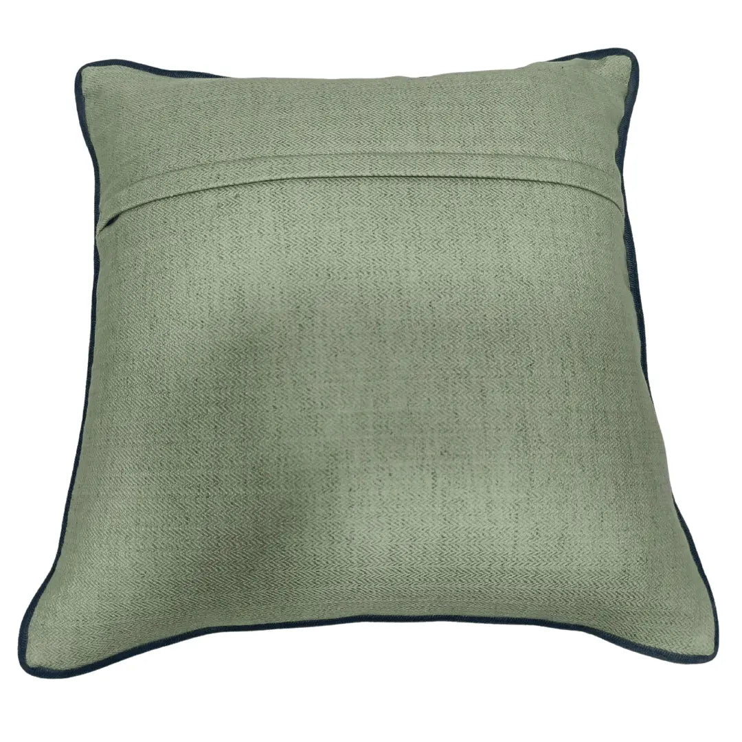 Contemporary Green & Beige Pillow Covers (Set of 2, 16x16) | ZIPCushions - view 2