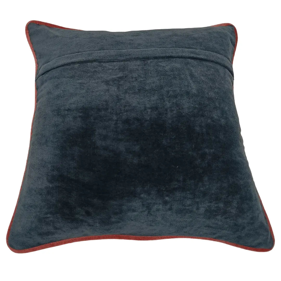 Elegant Burgundy & Black Pillow Covers (Set of 2, 16x16) | ZIPCushions - view 2