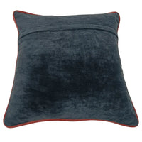 Elegant Burgundy & Black Pillow Covers  (Set of 2, 16x16)