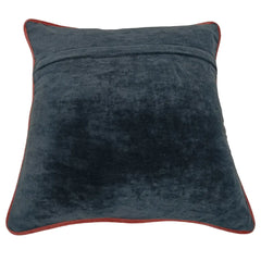 Elegant Burgundy & Black Pillow Covers  (Set of 2, 16x16) - Hover Image