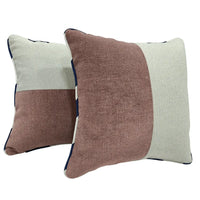Neutral-Toned Patchwork Pillow Covers (Set of 2, 16x16)