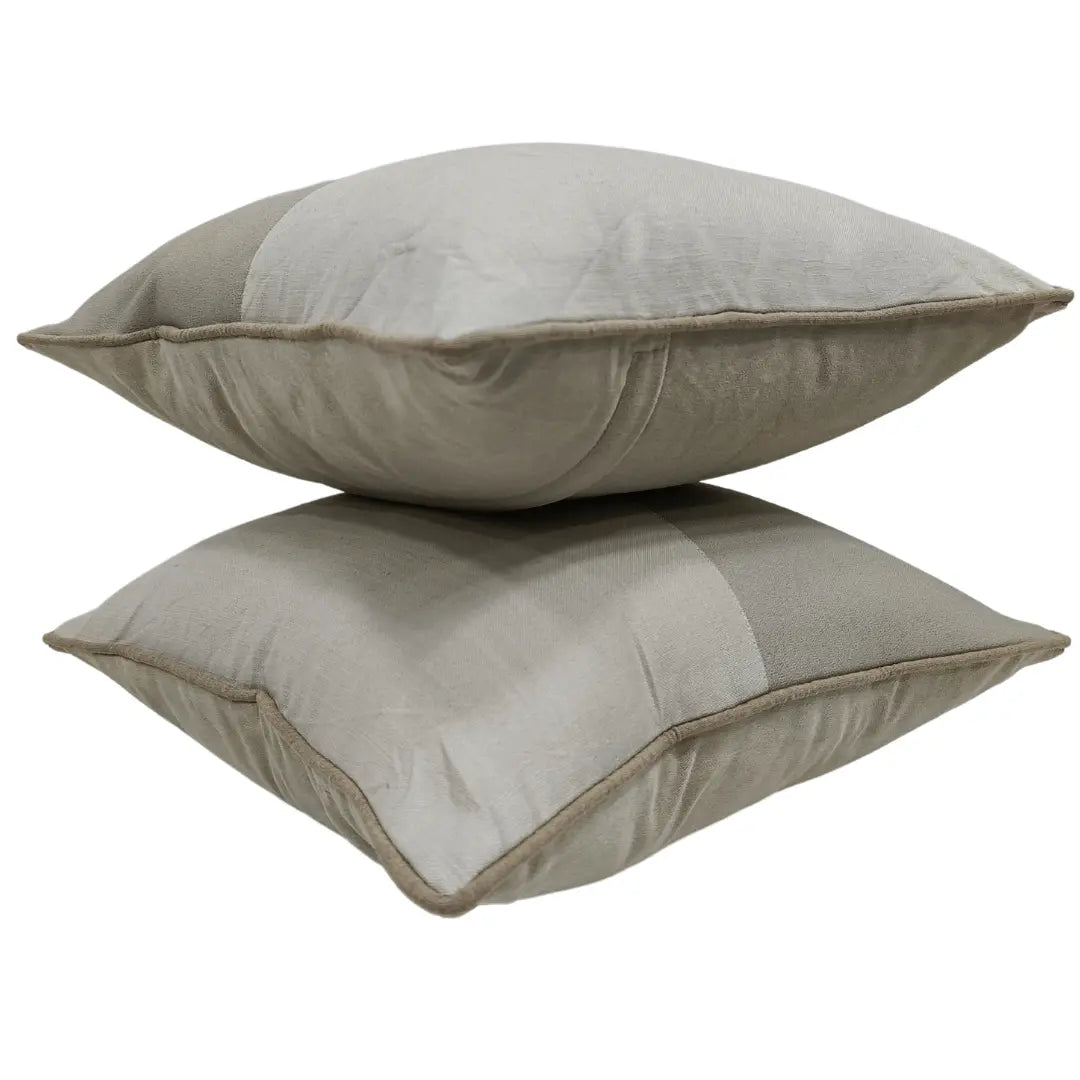 Neutral Patchwork Pillow Covers (Set of 2, 16x16) | ZIPCushions - view 2