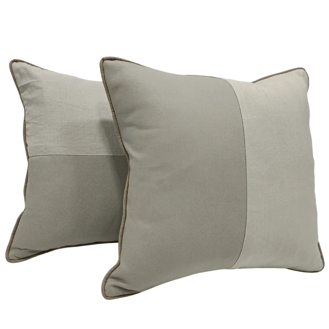 Neutral Patchwork Pillow Covers (Set of 2, 16x16) | ZIPCushions