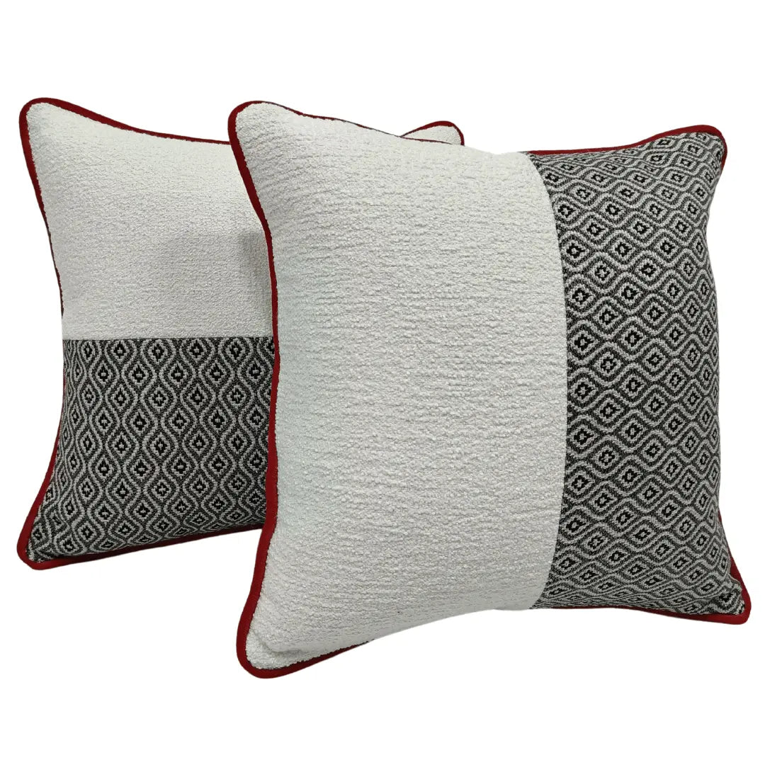 Black and White Geometric Pillow Covers (16x16, Set of 2) | ZIPCushions