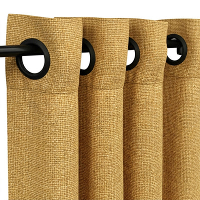 Mustard Heavyweight Woven Curtain - Secondary image