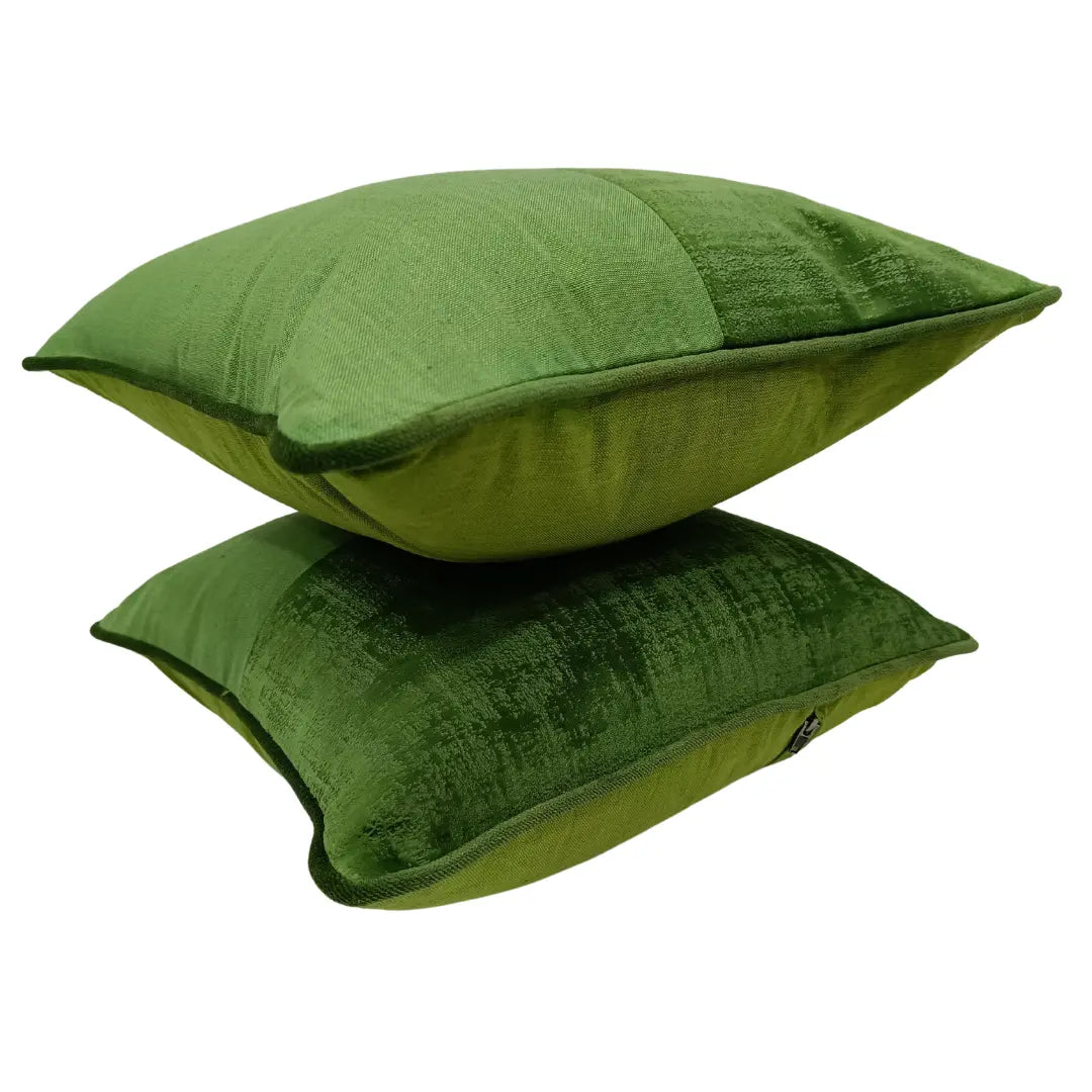 Refreshing Green Duo Tone Accent Pillow Covers (16x16, Set of 2) | ZIPCushions