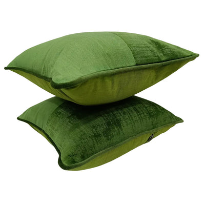 Refreshing Green Duo Tone Accent Pillow Covers (16x16, Set of 2)