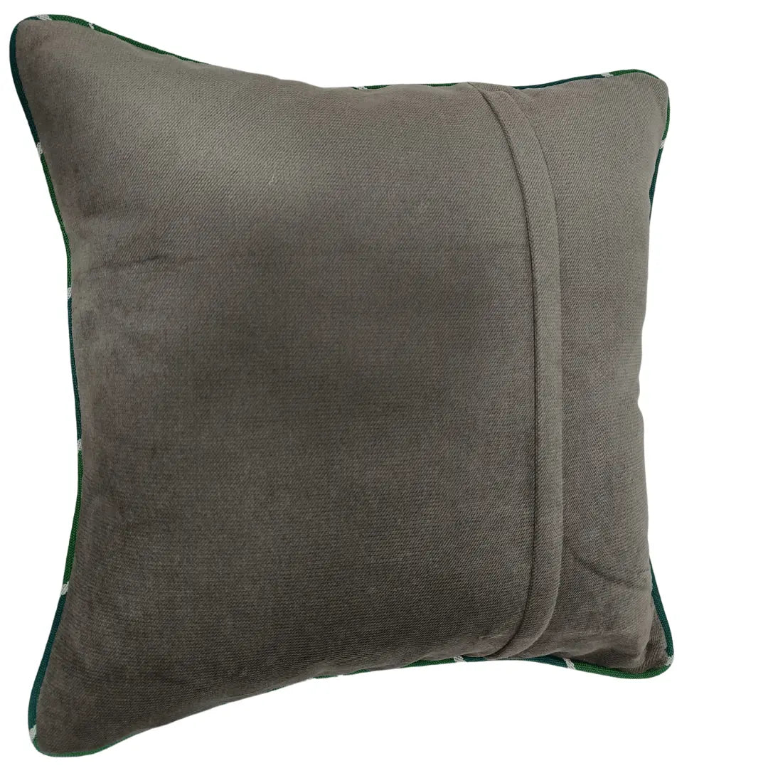 Olive & Grey Dual-Tone Pillow Covers (16x16, Set of 2) | ZIPCushions - view 2