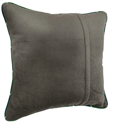 Olive & Grey Dual-Tone Pillow Covers (16x16, Set of 2) - Alternate image
