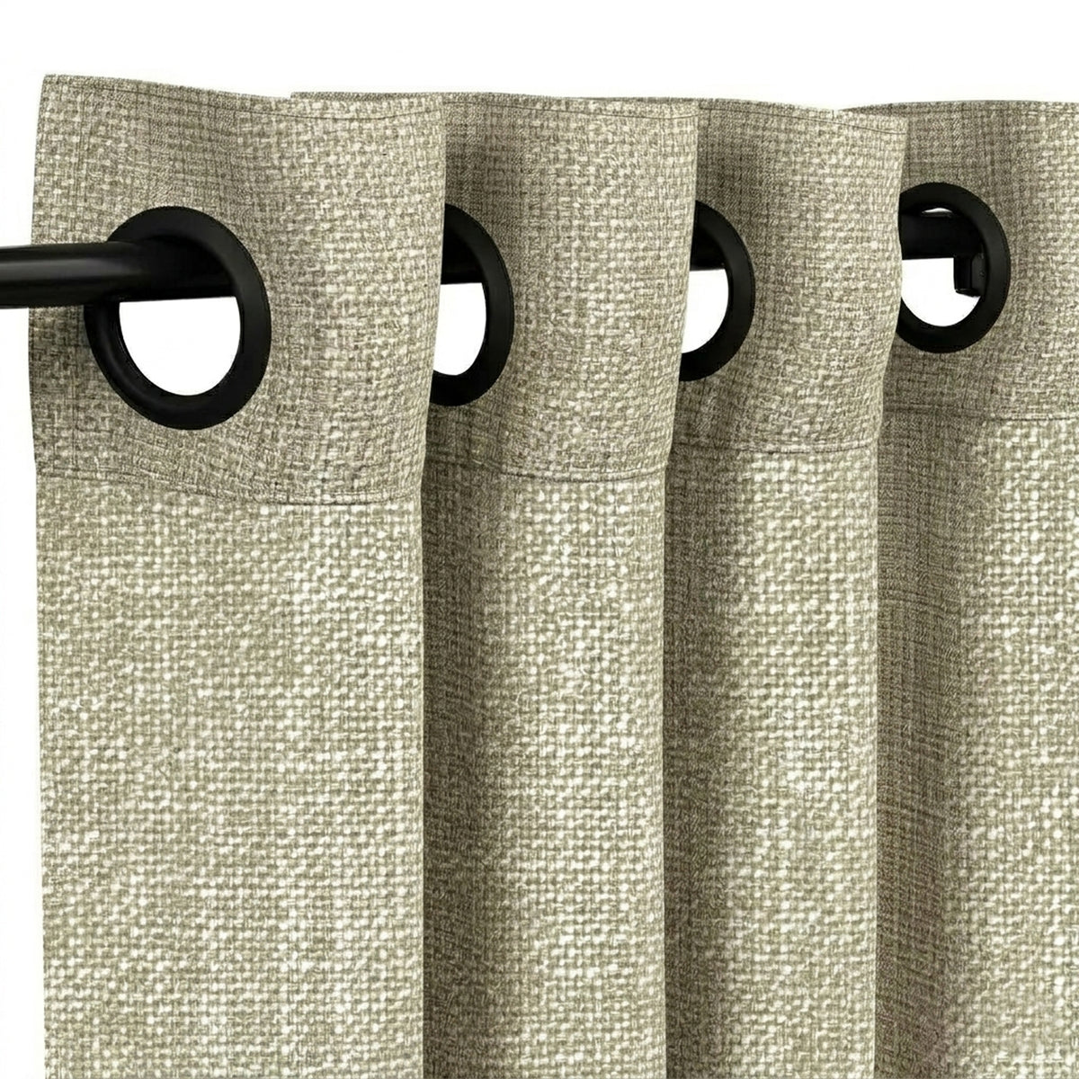 Nickel Grey Heavyweight Woven Curtain - view 4