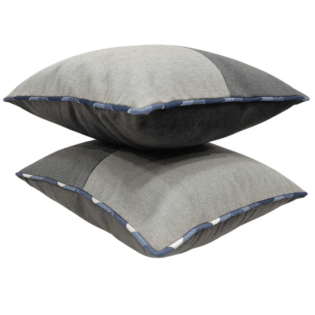 Grey & Charcoal Dual Tone Pillow Covers (16x16, Set of 2) | ZIPCushions