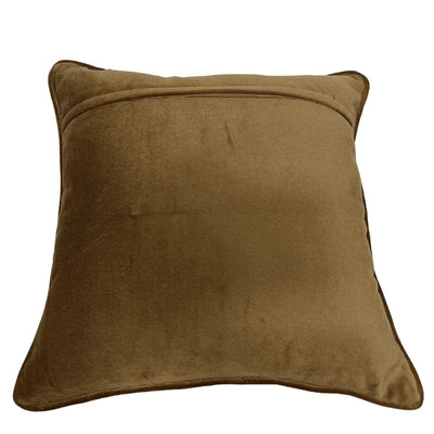 Beige & Brown Dual Tone Pillow Covers (16x16, Set of 2) - Alternate image
