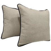 Beige Piped Pillow Covers (16x16, Set of 2) | ZIPCushions