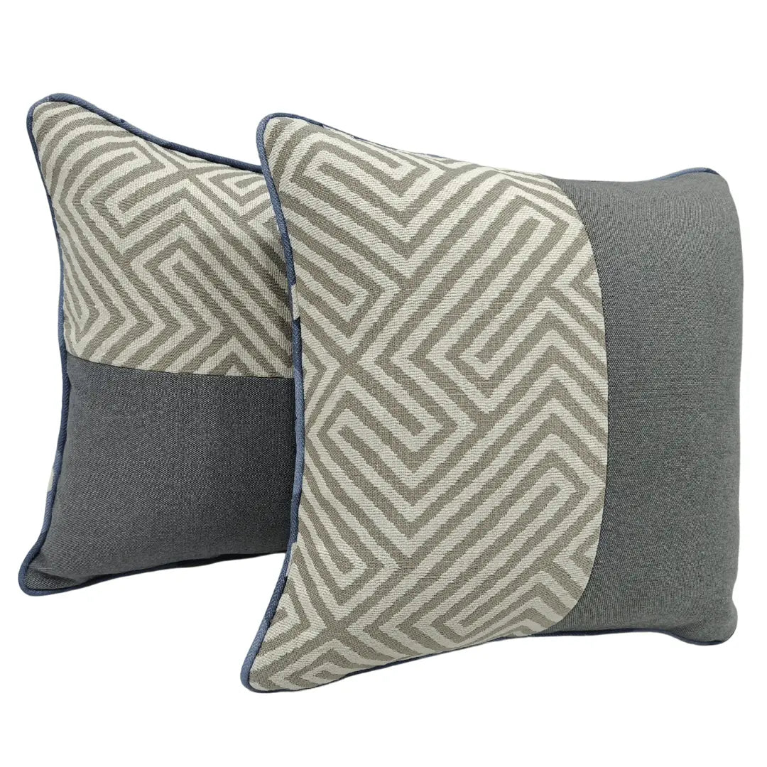 Grey & Patterned Pillow Covers (16x16, Set of 2) | ZIPCushions